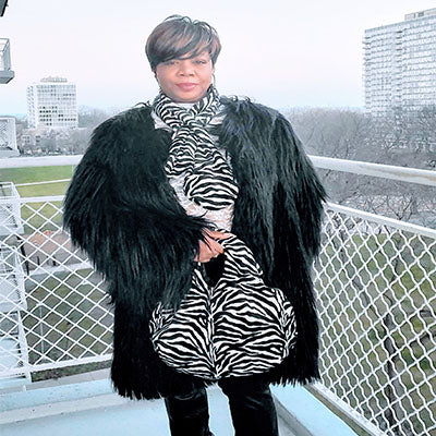 Zebra Print Faux Fur Short Pile Hobo Bag